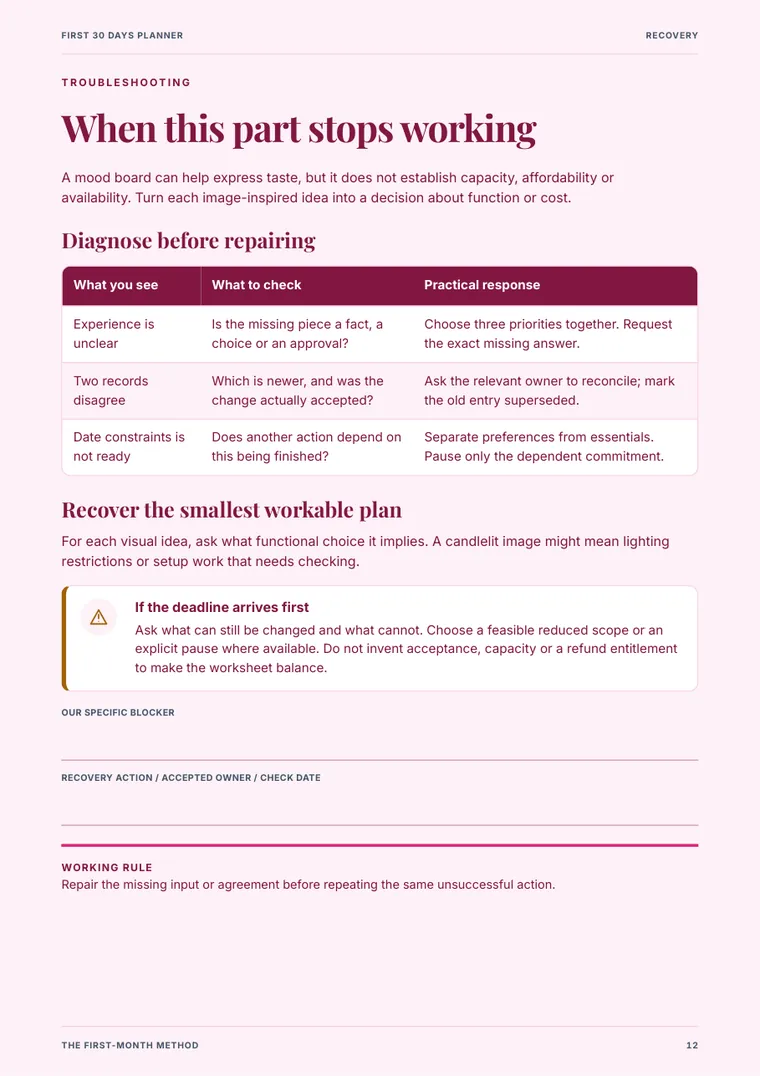 First 30 Days Planner sample page 3