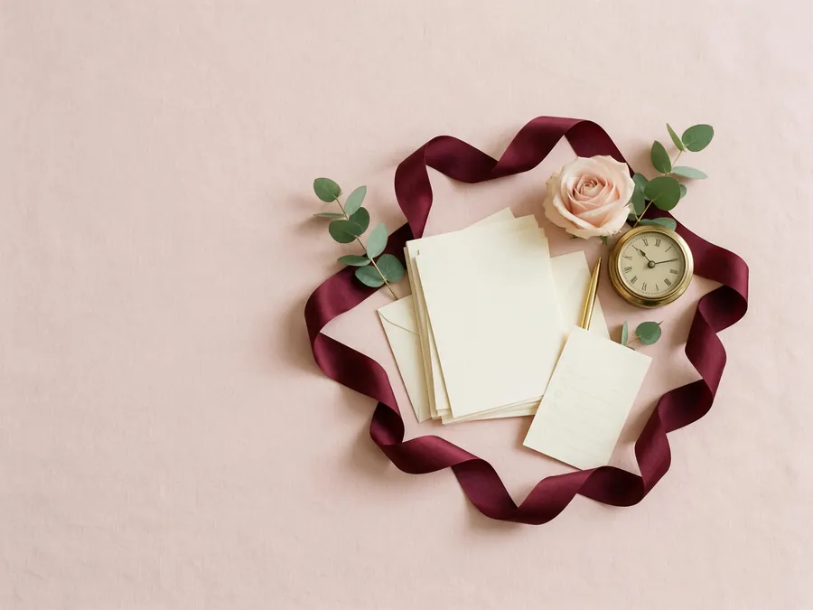 RSVP Deadline Kit — editorial flat lay