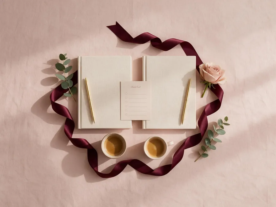 Shared Planning Workbook — editorial flat lay